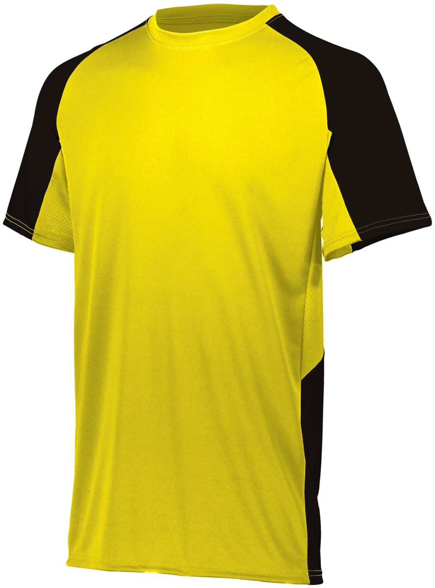 1518.457.M Youth Cutter Jersey, Power Yellow & Black - Medium