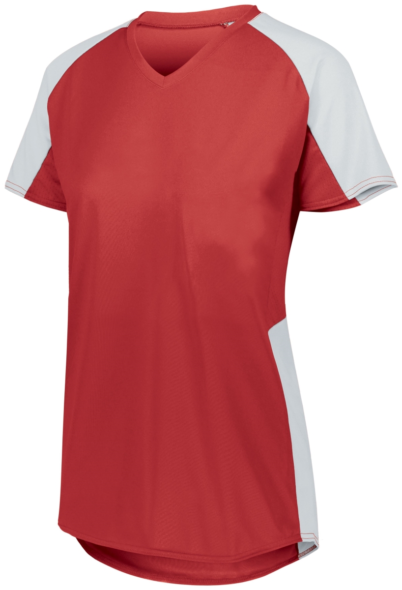 1522.400.M Ladies Cutter Jersey, Red & White - Medium