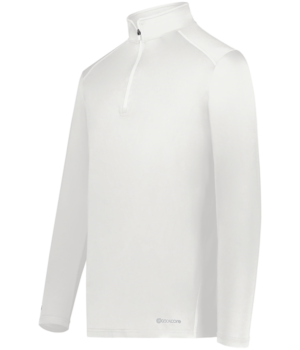 222140.005.M 0.25 Zip Pullover, White - Medium