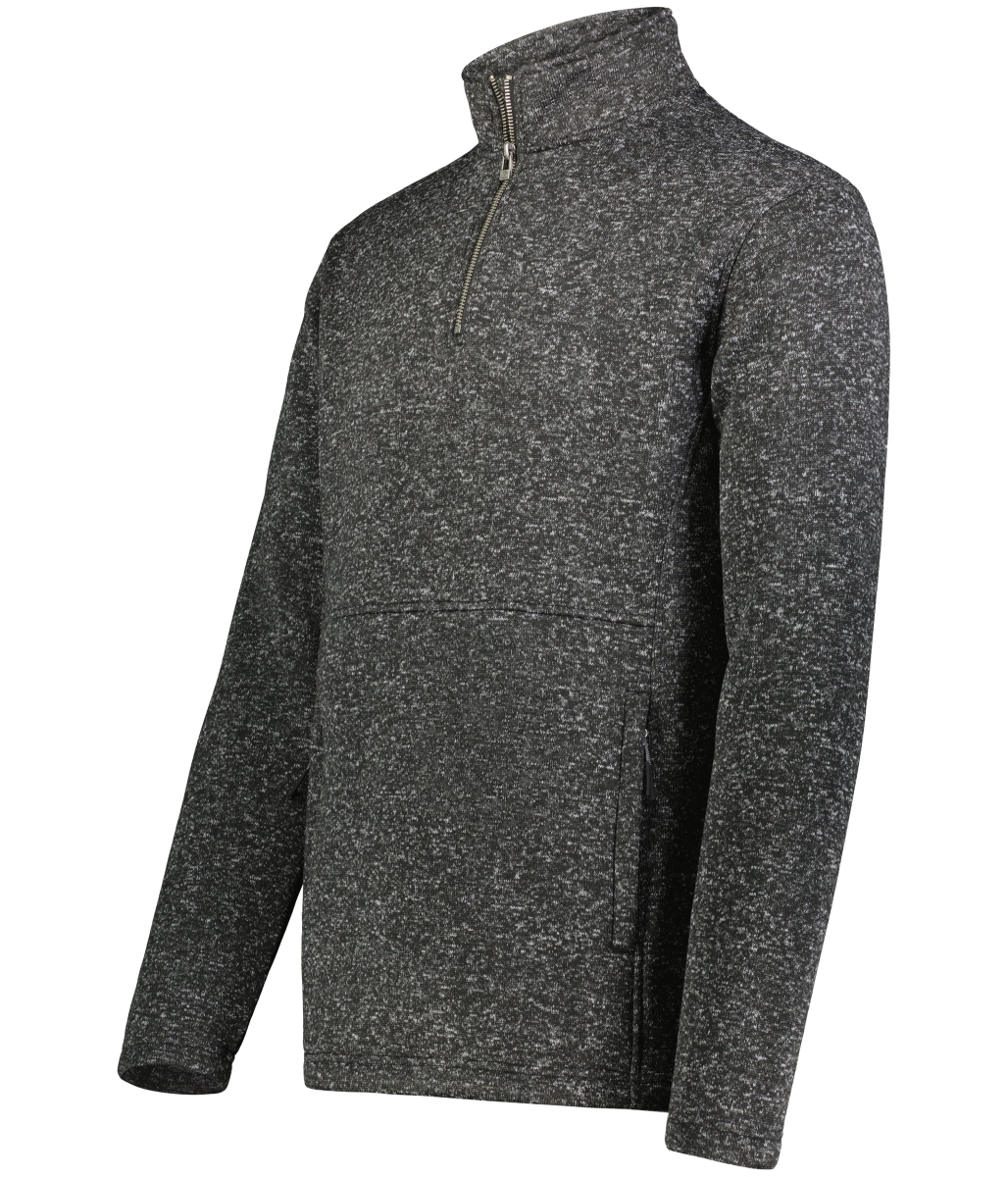 223540.K94.L Alpine Sweater Fleece 0.25 Zip Pullover, Black Heather - Large