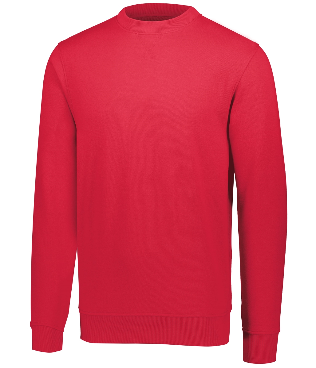 5416.040.M 60 Percent Cotton & 40 Polyester Fleece Crewneck Sweatshirt, Red - Medium