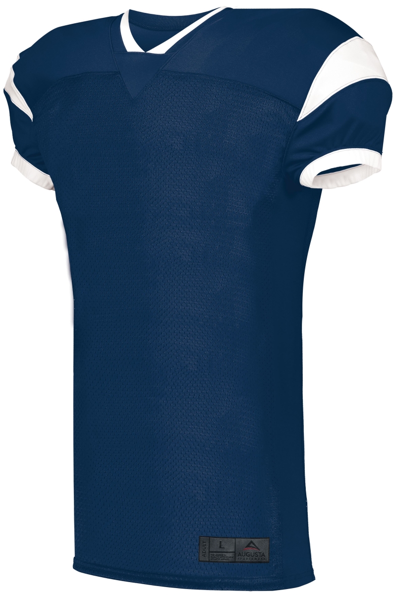 9582.301.M Slant Football Jersey, Navy & White - Medium