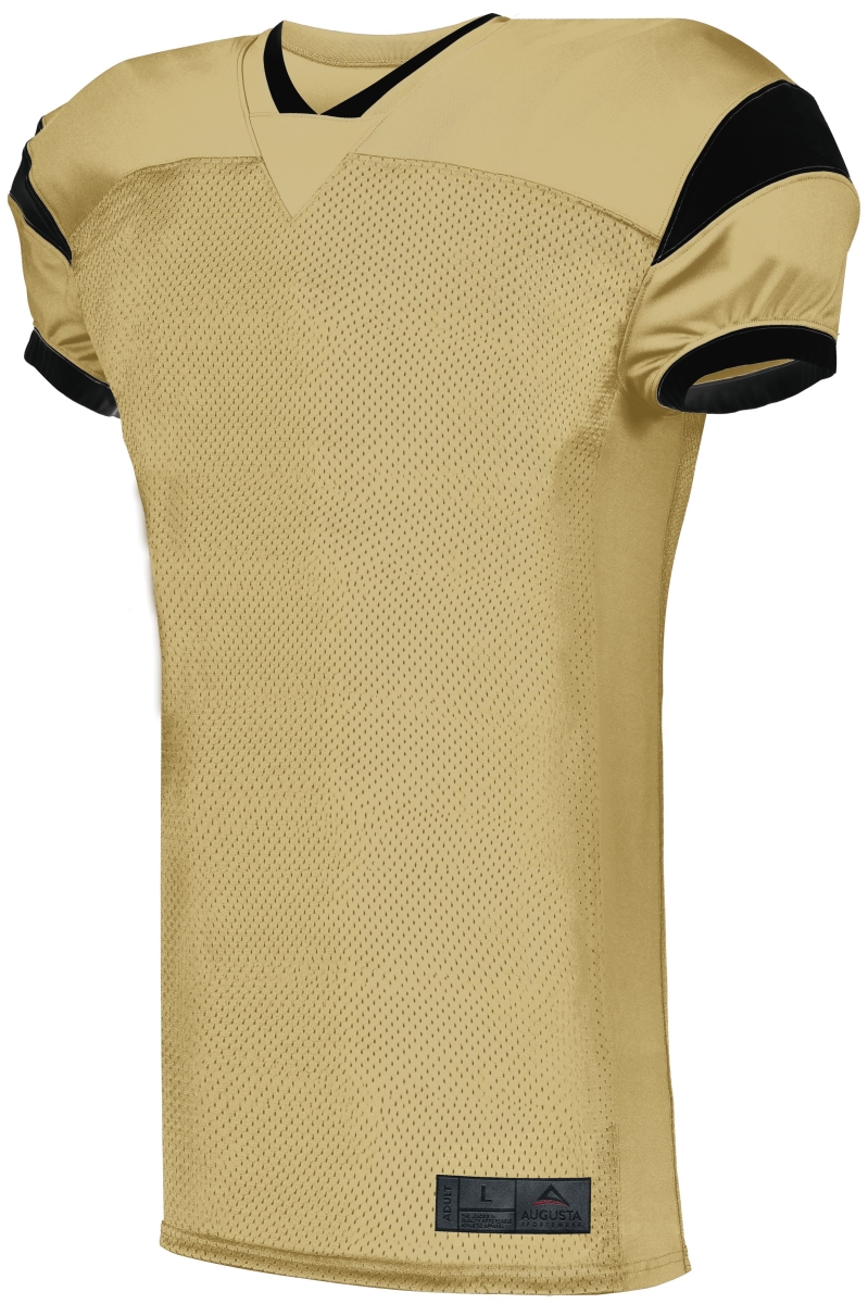 9583.252.S Youth Slant Football Jersey, Vegas Gold & Black - Small