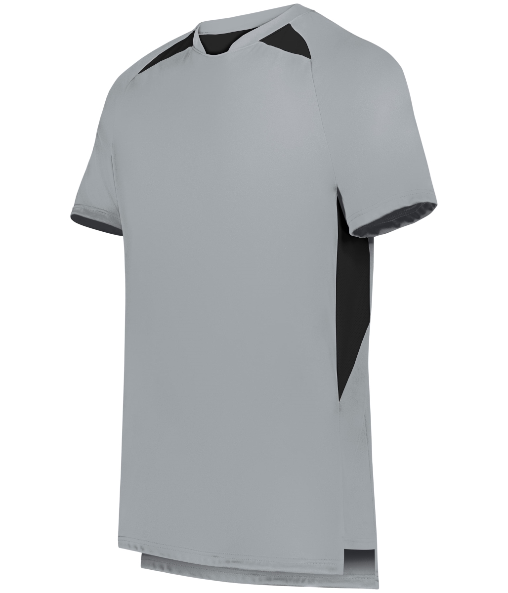 322990.098.L Hawk Evolution Soccer Jersey, Silver & Black - Large