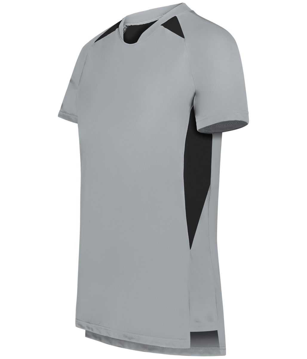 322992.098.S Ladies Hawk Evolution Soccer Jersey, Silver & Black - Small