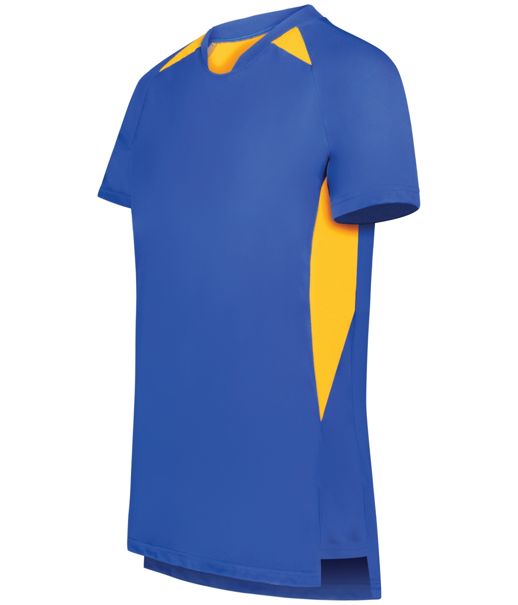 322992.281.XL Ladies Hawk Evolution Soccer Jersey, Royal & Gold - Extra Large