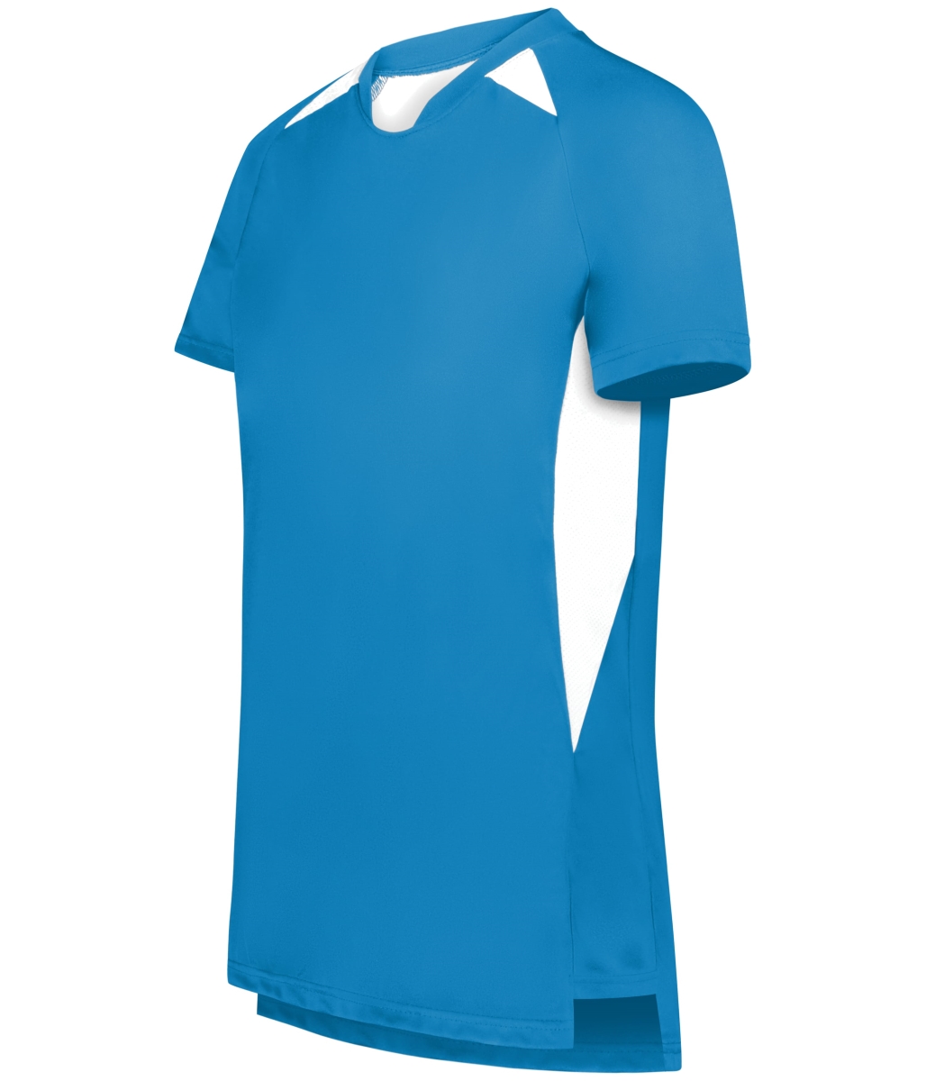322992.834.M Ladies Hawk Evolution Soccer Jersey, Power Blue & White - Medium