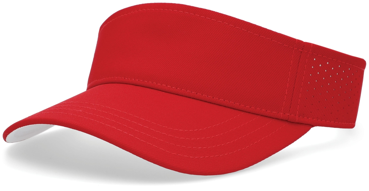 P500.400.OS Perforated Visor Cap, Red & White - One Size
