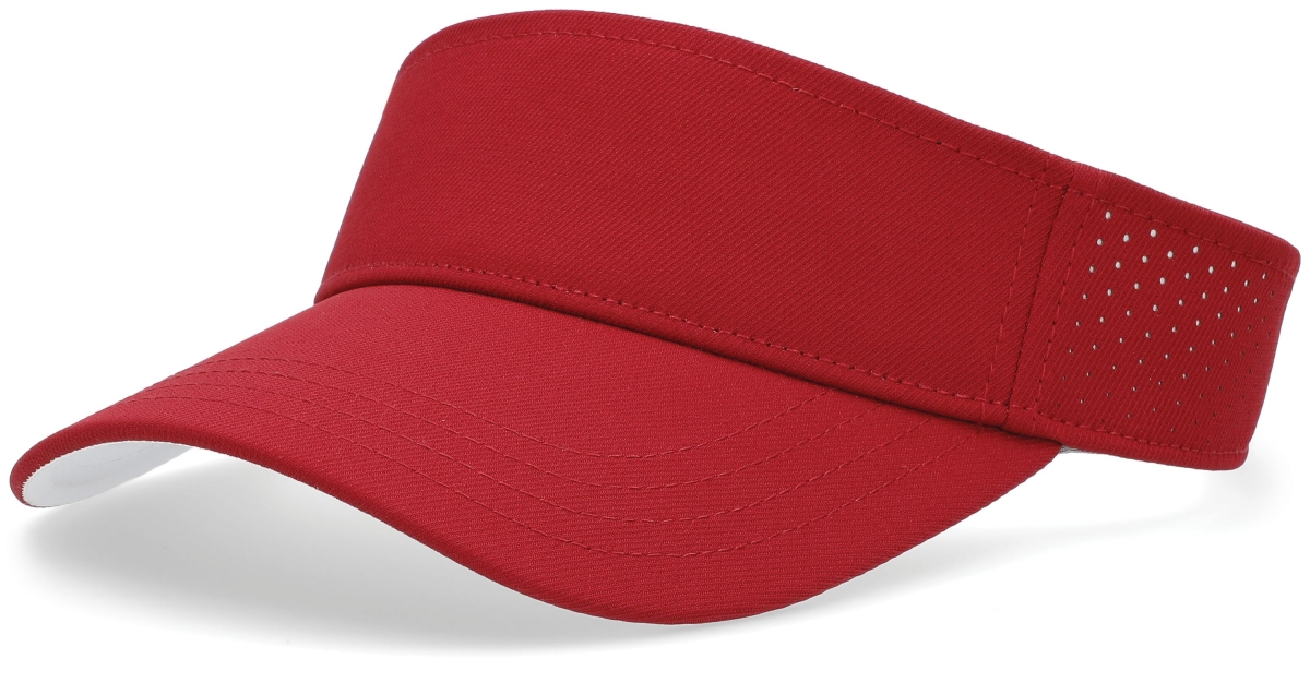 P500.409.OS Perforated Visor Cap, Cardinal & White - One Size