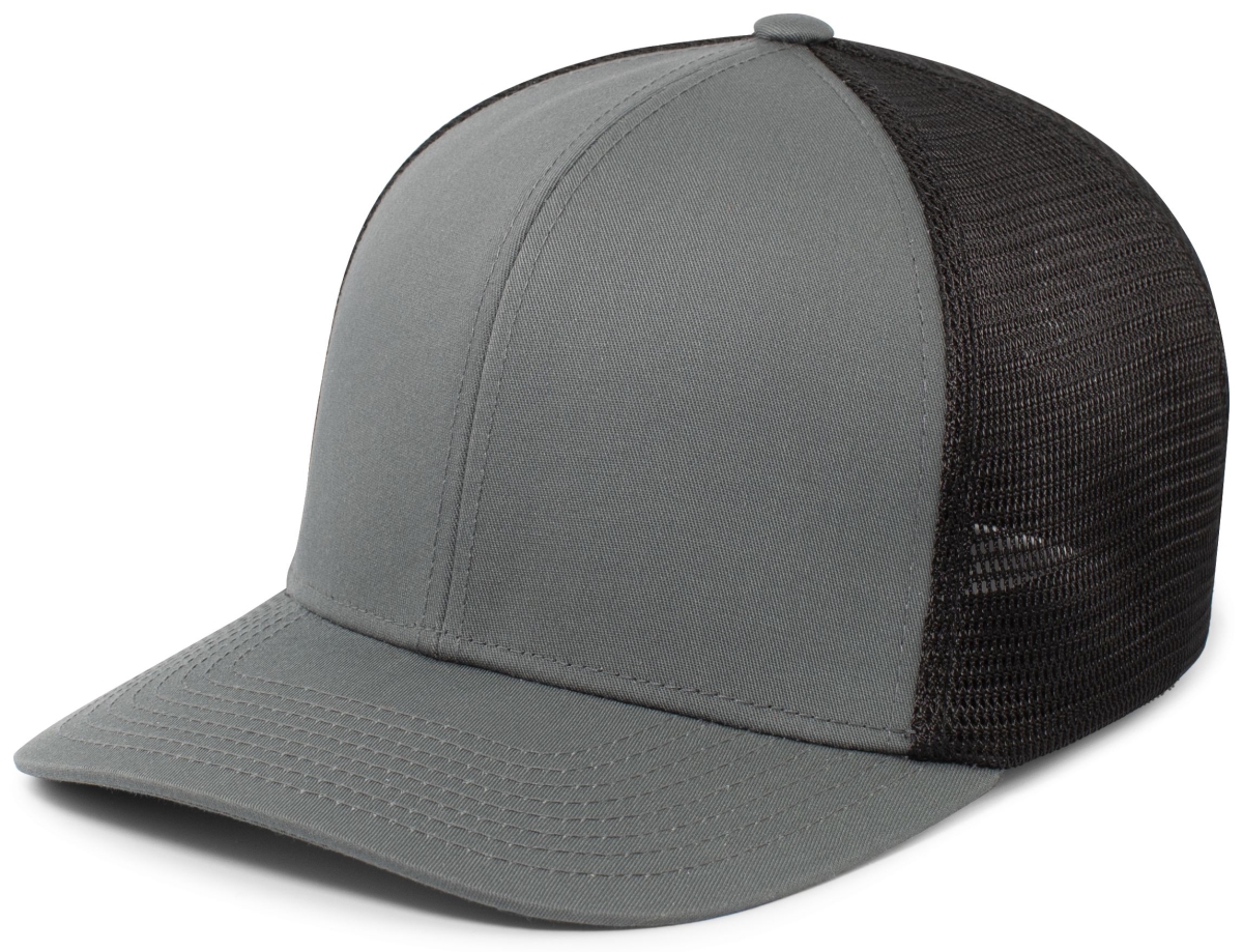 P401.75Q.S-M Fusion Trucker Cap, Graphite & Black - Graphite - Small & Medium