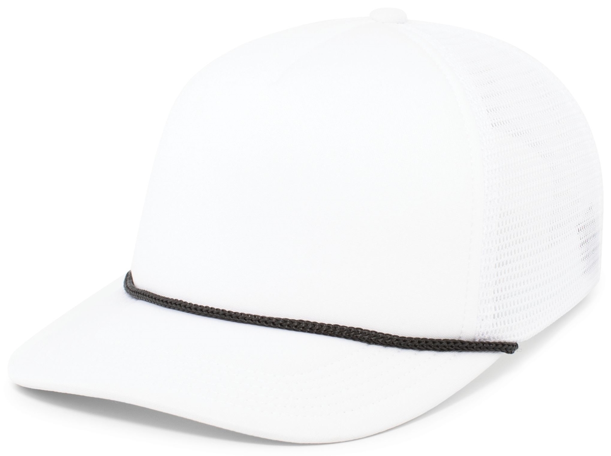 P782.226.OS Foamie Fresh Trucker Snapback Cap, White & Black - One Size