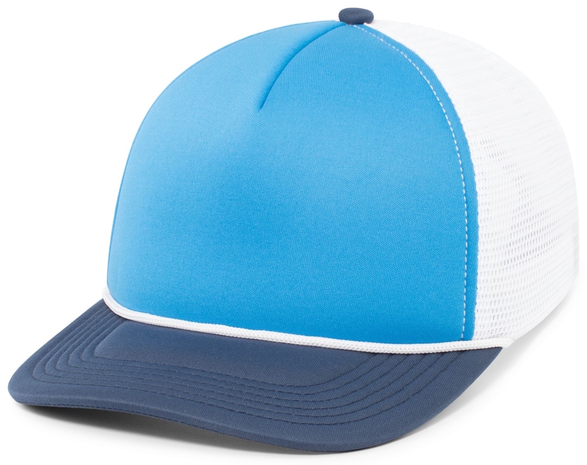 P782.72U.OS Foamie Fresh Trucker Cap, Blue, White & Navy - One Size