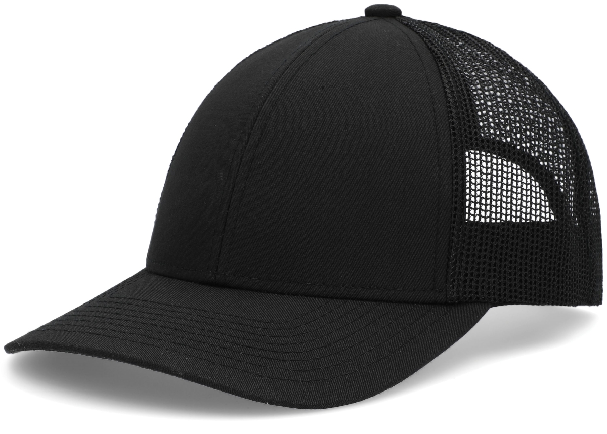 P114.080.YTH Low-Pro Trucker Cap, Black - Youth