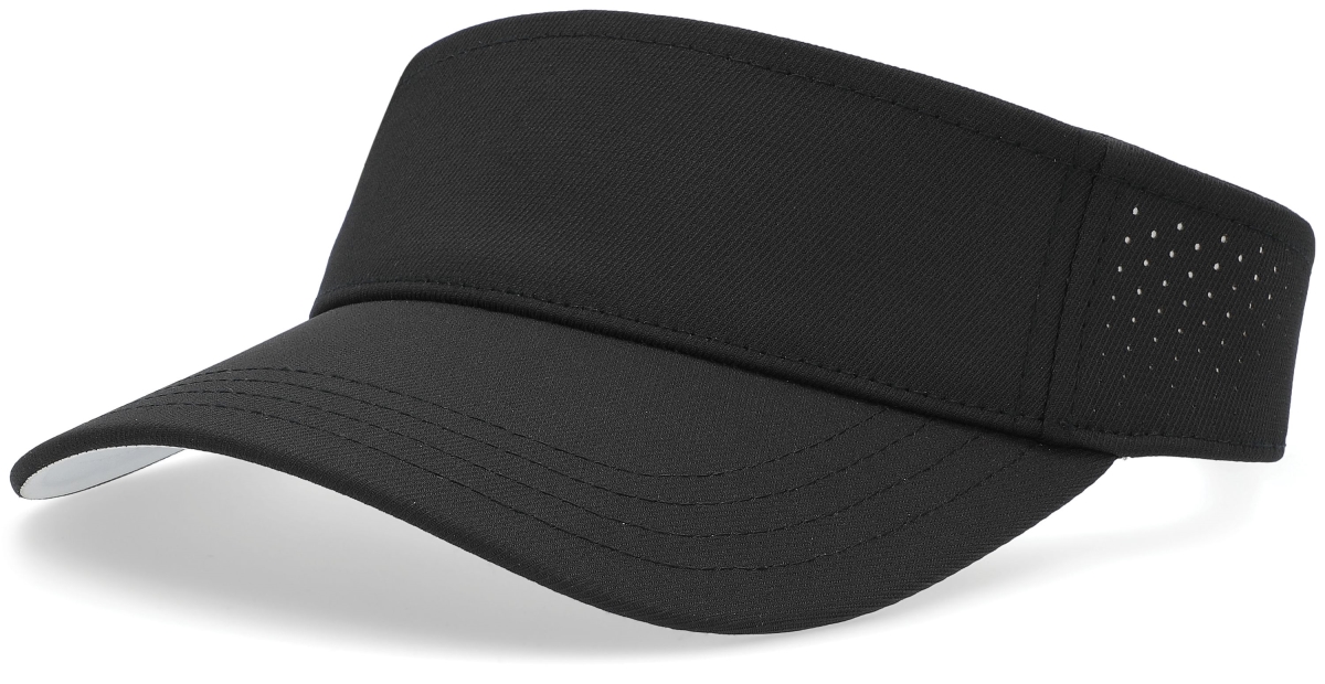 P500.420.OS Perforated Visor Cap, Black & White - One Size