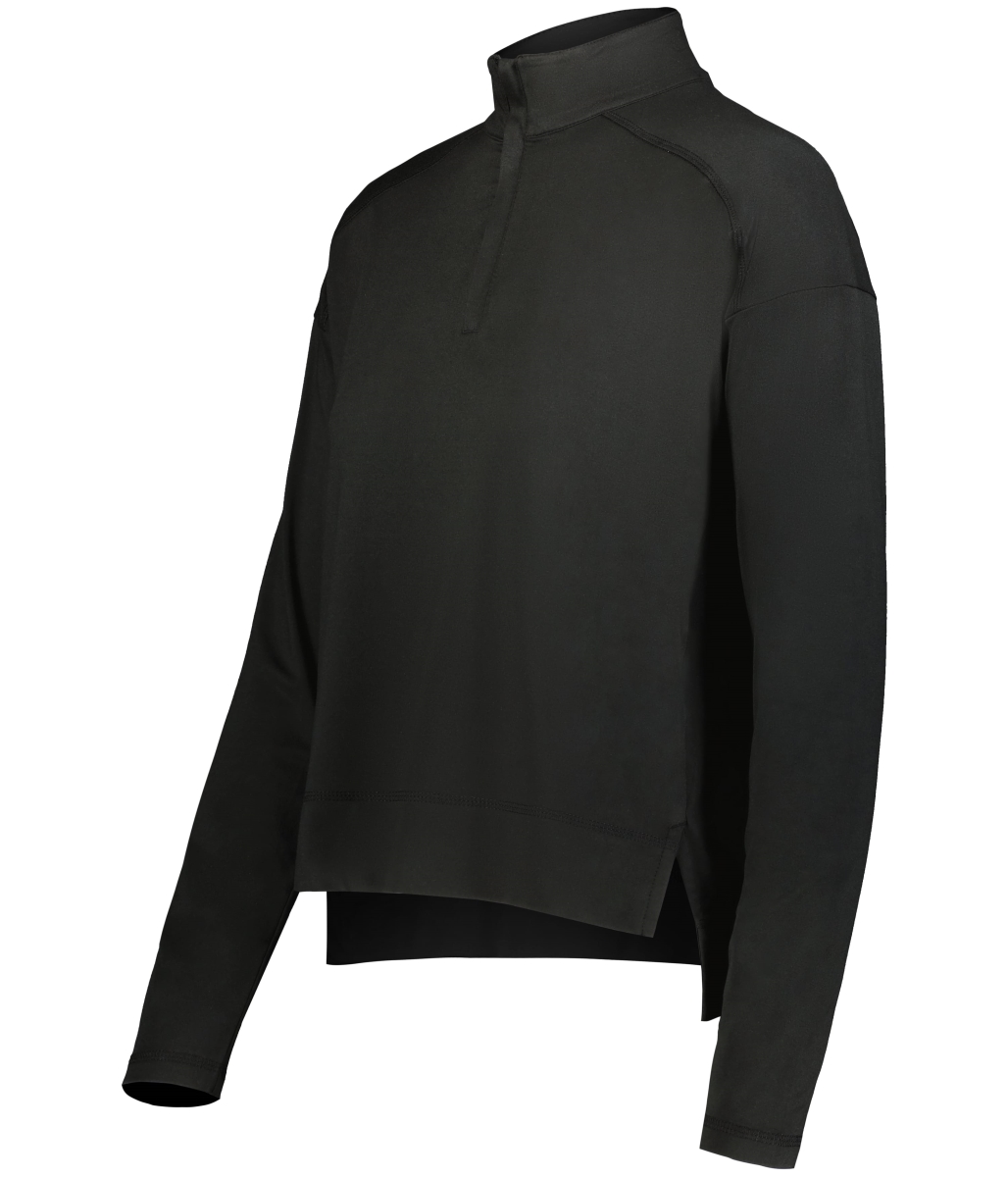 223753.080.L Ladies Ventura 0.25 Zip Pullover, Black - Large