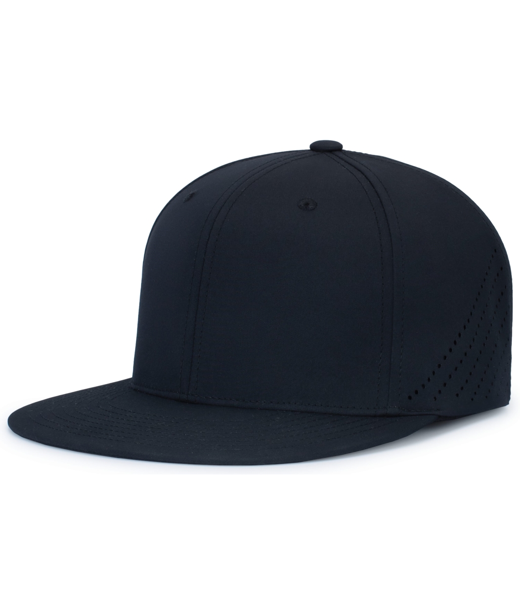 ES471.080.S-M Premium Lightweight Perforated PacFlex Cap, Black - Small & Medium