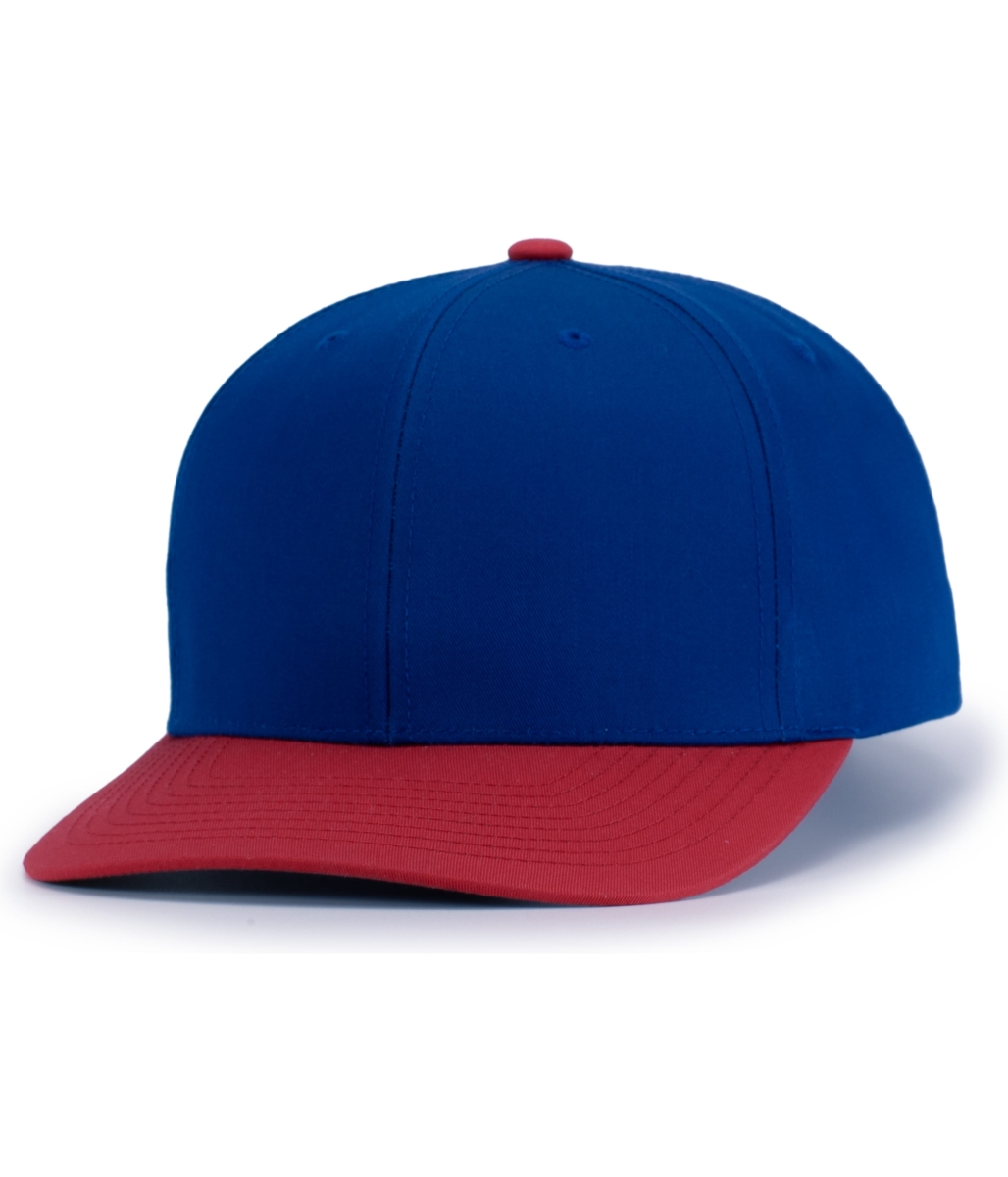 P322.285.YTH Poly & Cotton Snapback Cap, Royal & Red - Youth