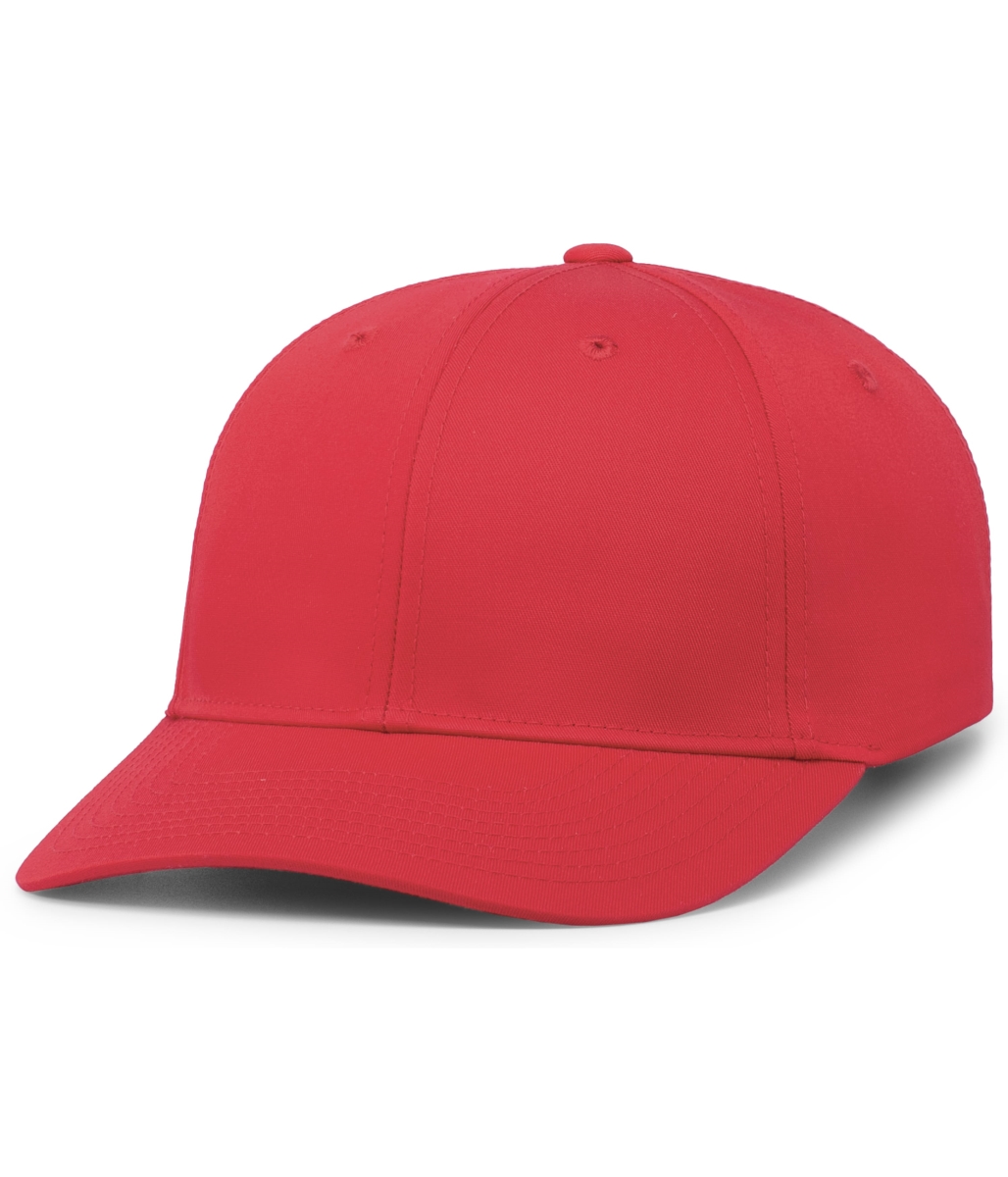 P208.040.OS Hybrid Snapback Dad Cap, Red - One Size