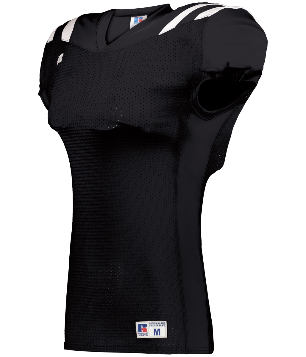 R0100M.BWH.S Canton Football Jersey, Black & White - Small