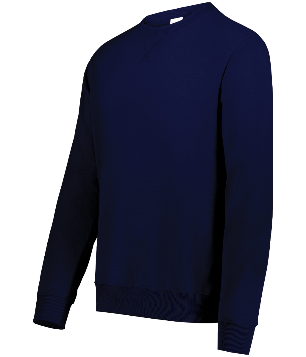 6957.067.M All-Day Core Basics Fleece Crew T-Shirt, Midnight Blue - Medium