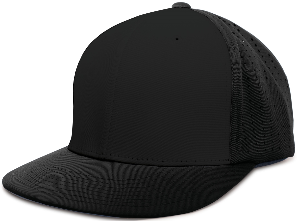 ES474.080.L-XL Perforated F3 Performance Flexfit Cap, Black - Large & Extra Large
