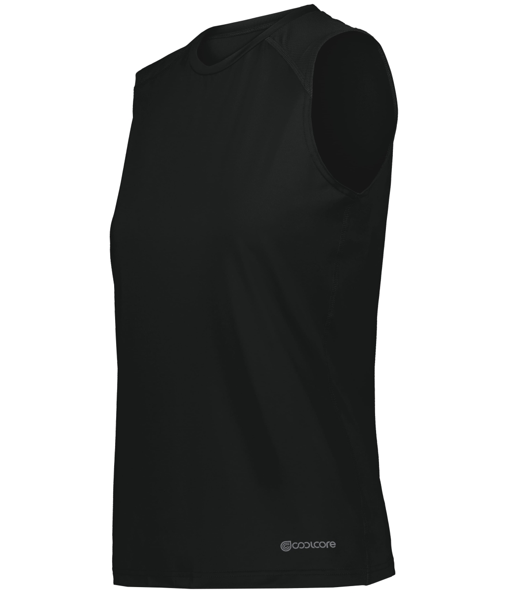 342272.080.S Ladies TruHit Sleeveless Jersey, Black - Small