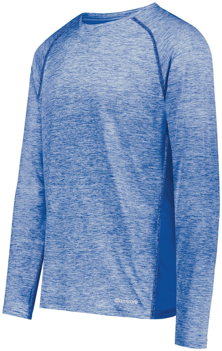 222570.U55.S Electrify Long Sleeve T-Shirt, Royal Heather - Small