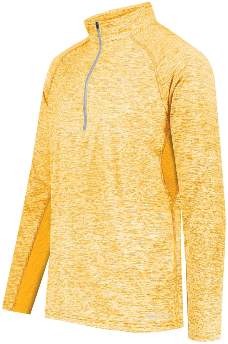 222574.E70.M Electrify 0.50 Zip Pullover, Gold Heather - Medium