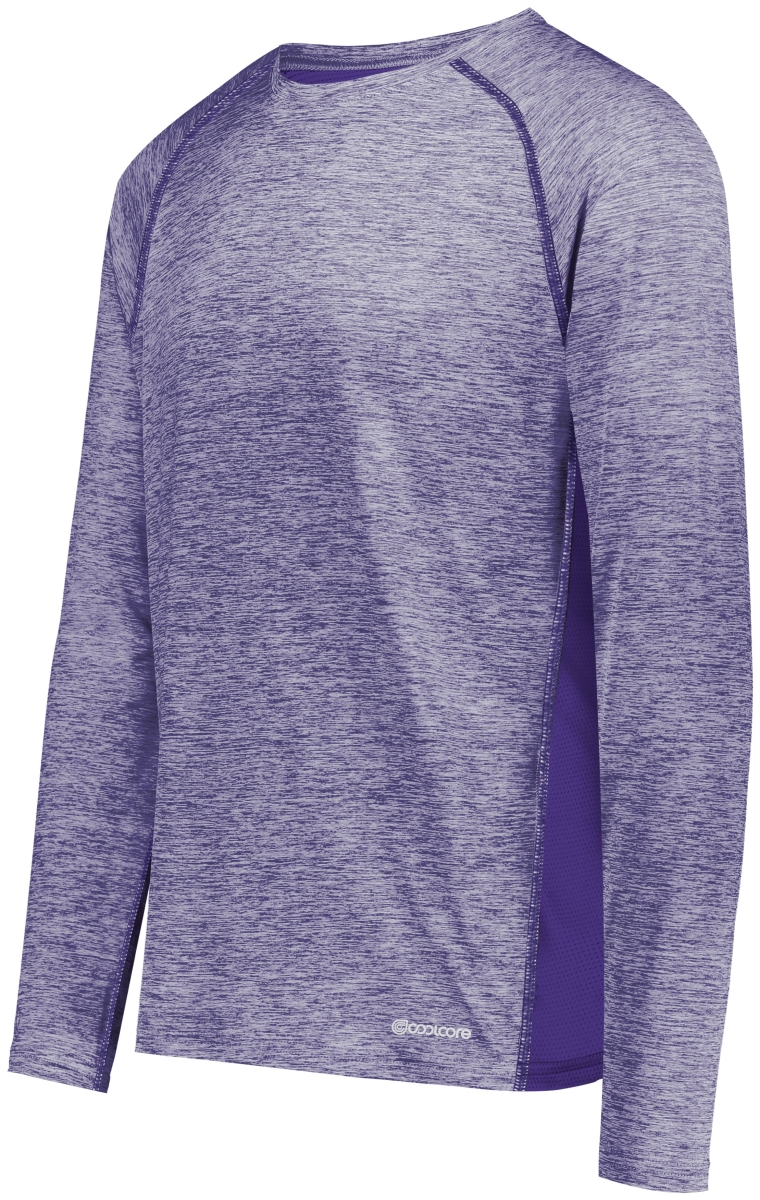 222570.U86.S Electrify Long Sleeve T-Shirt, Purple Heather - Small