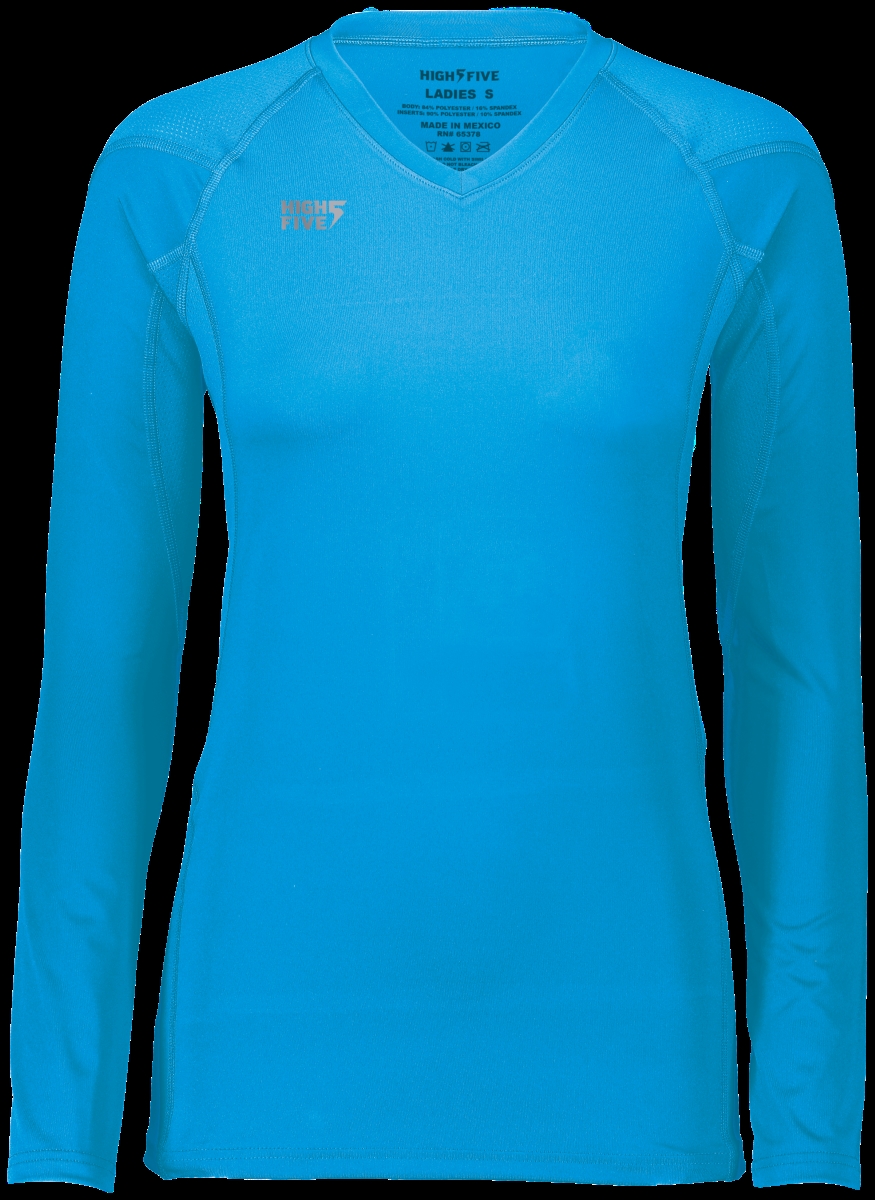 Girls Truhit Long Sleeve Jersey, Power Blue - Medium