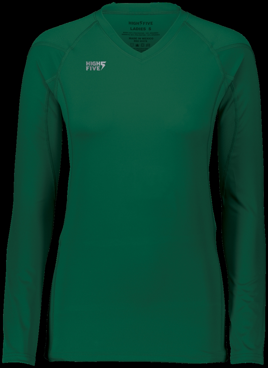 Girls Truhit Long Sleeve Jersey, Forest - Small