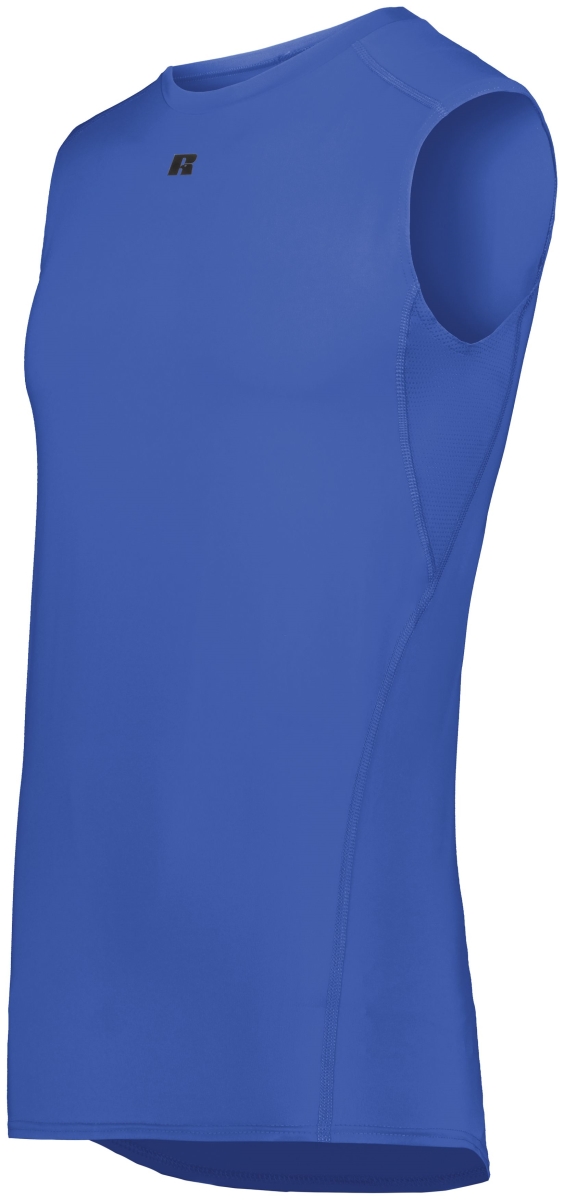 R22CPM.ROY.L Sleeveless Compression Tank, Royal - Large