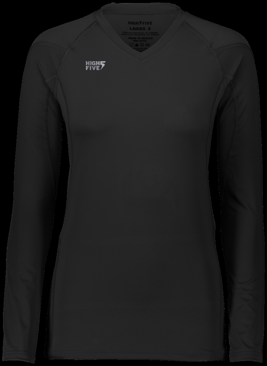 Girls Truhit Long Sleeve Jersey, Black - Small