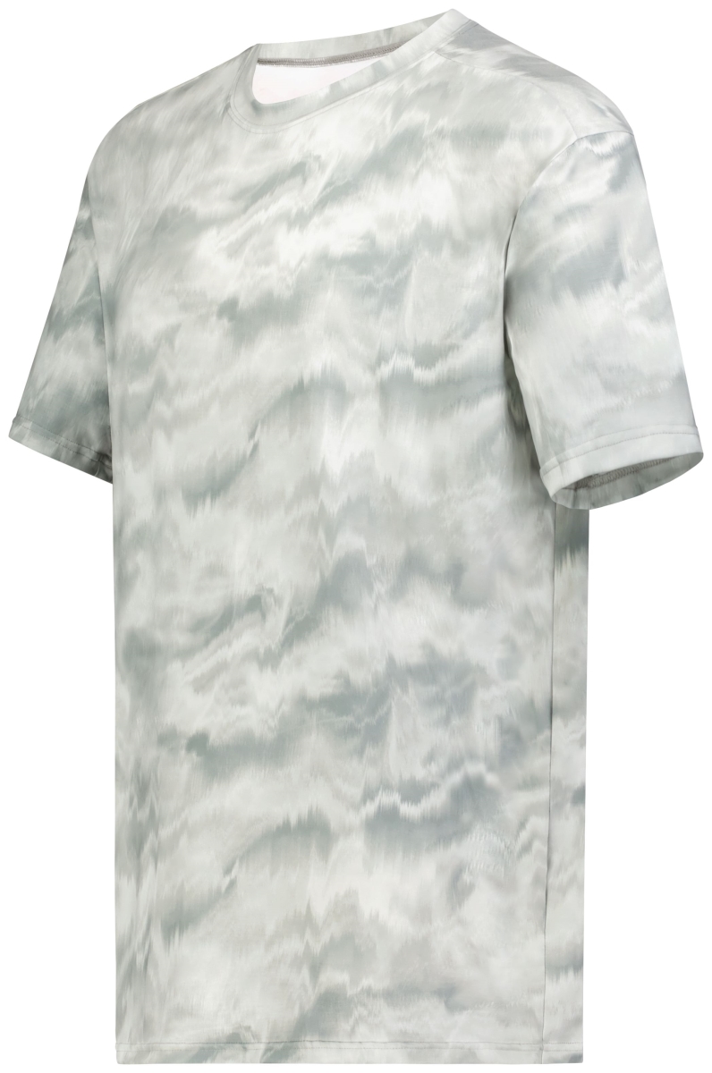 222596.77V.XL Stock Cotton-Touch Poly T-Shirt, Silver Shockwave Print - Extra Large