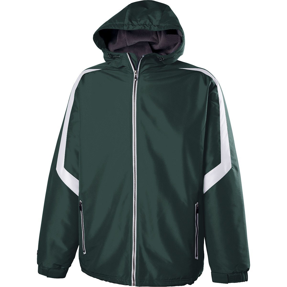229059.438.L Charger Jacket, Dark Green & White - Large