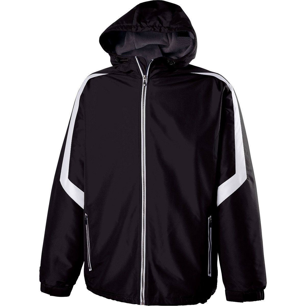 229259.420.M Youth Charger Jacket, Black & White - Medium