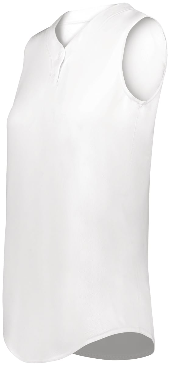 6913.005.L Ladies Cutter Plus Sleeveless Jersey, White - Large