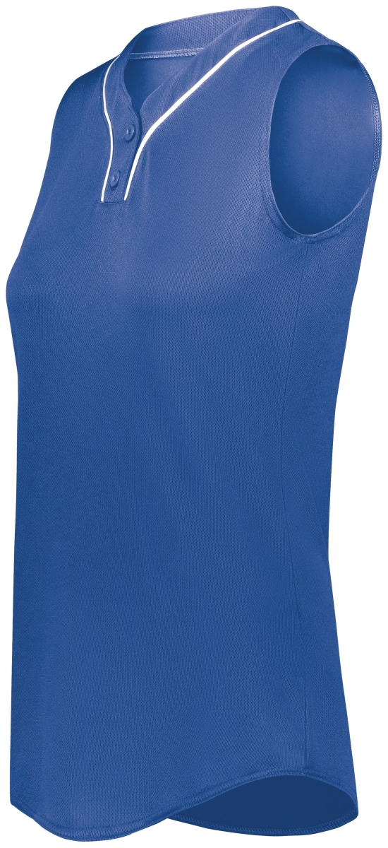 6914.280.M Girls Cutter Plus Sleeveless Jersey, Royal & White - Medium