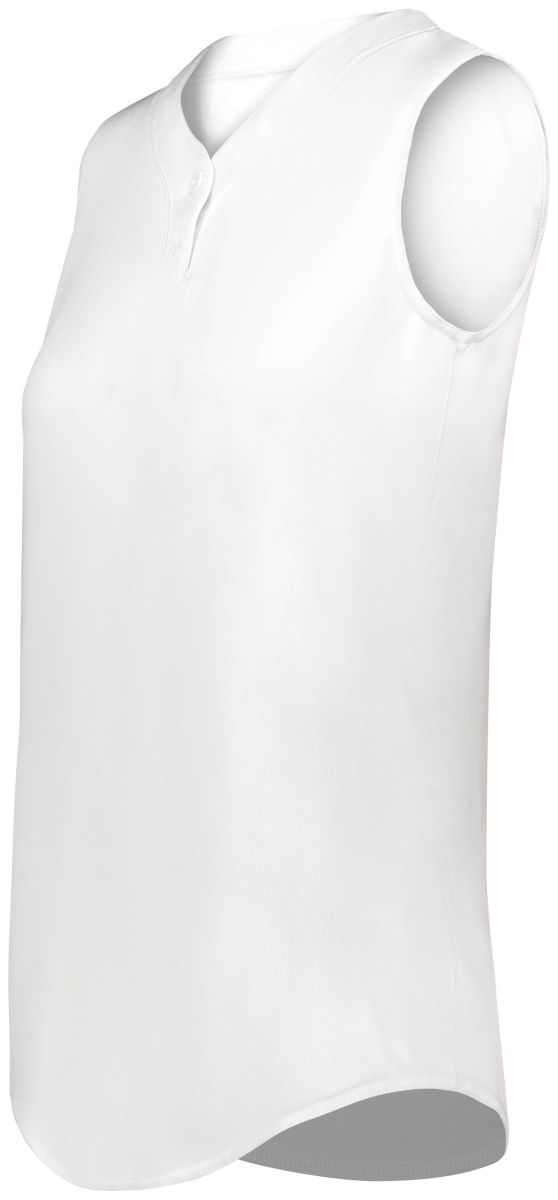 6913.005.S Ladies Cutter Plus Sleeveless Jersey, White - Small