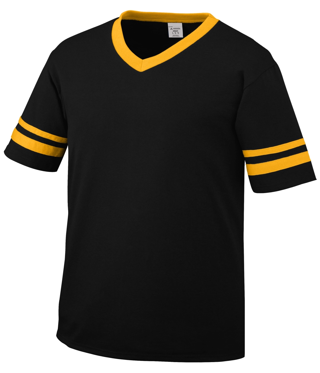 360.421.3XL Sleeve Stripe Jersey, Black & Gold - 3XL