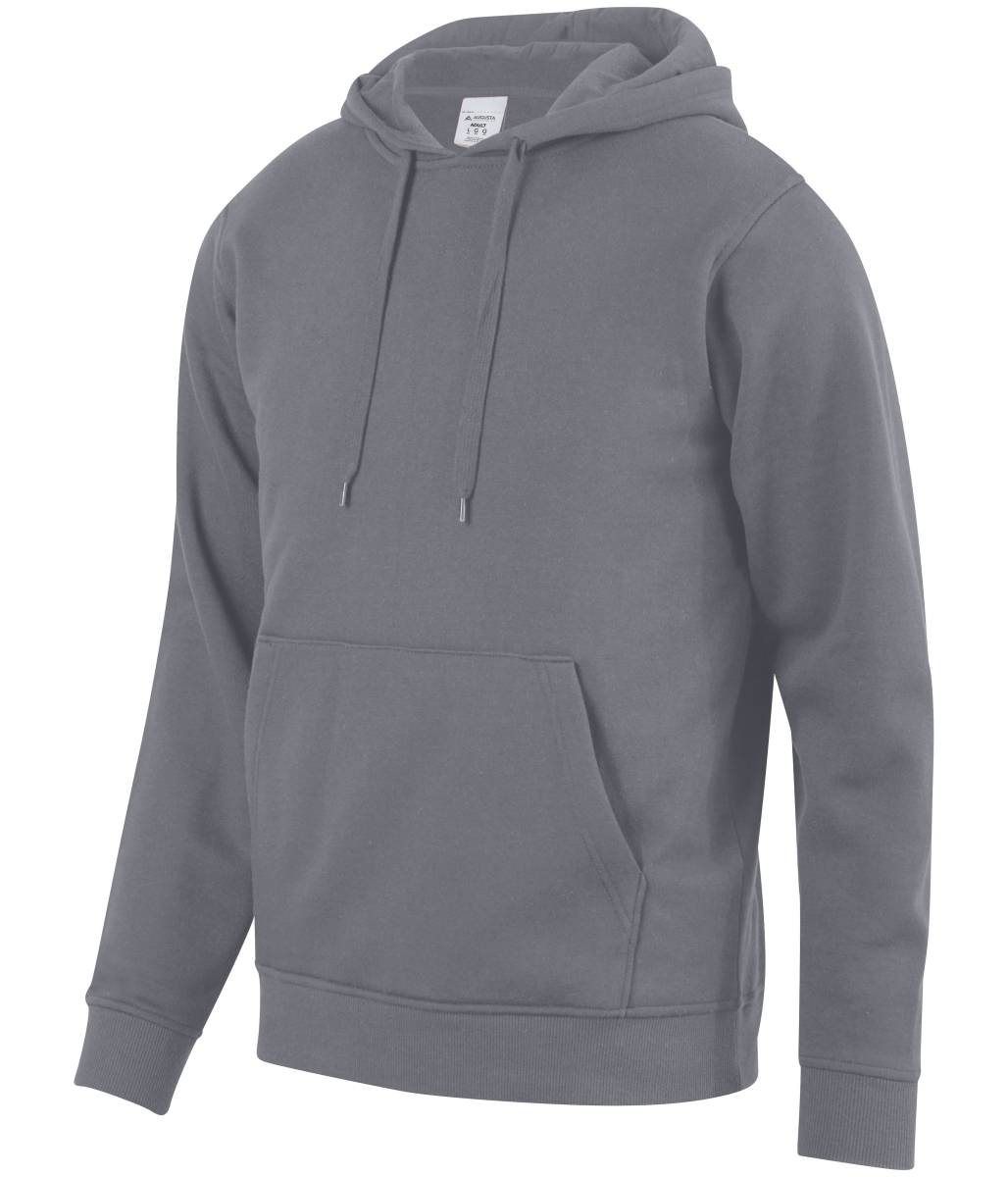 5414.059.M 60 Percent Cotton & 40 Percent Polyester Fleece Hoodie, Graphite - Medium