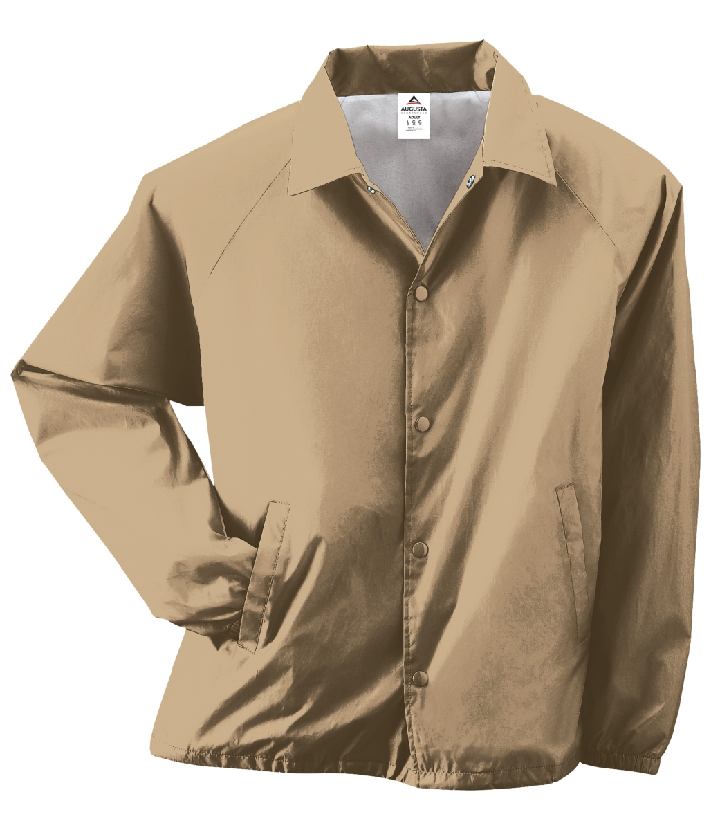 3100.010.3XL Nylon Coachs Jacket & Lined, Khaki - 3XL