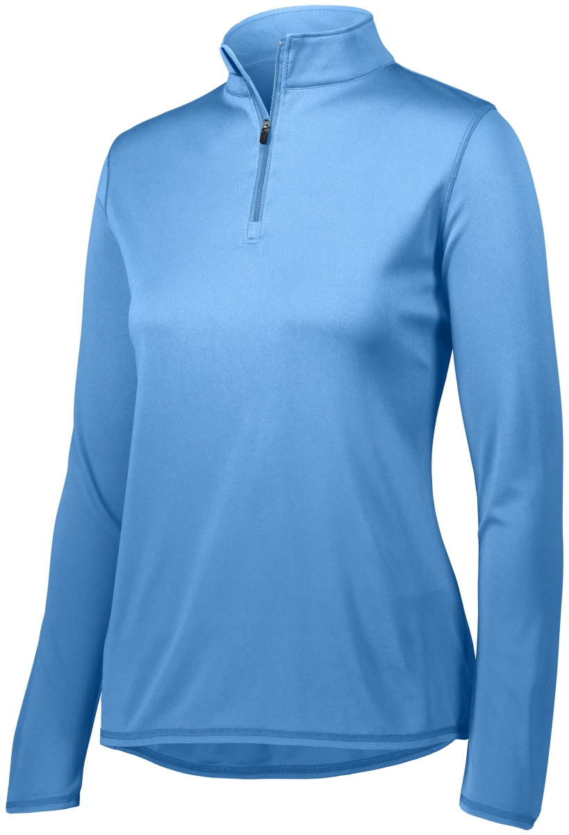2787.089.2XL Ladies Attain Wicking 0.25 Zip Pullover, Columbia Blue - 2XL