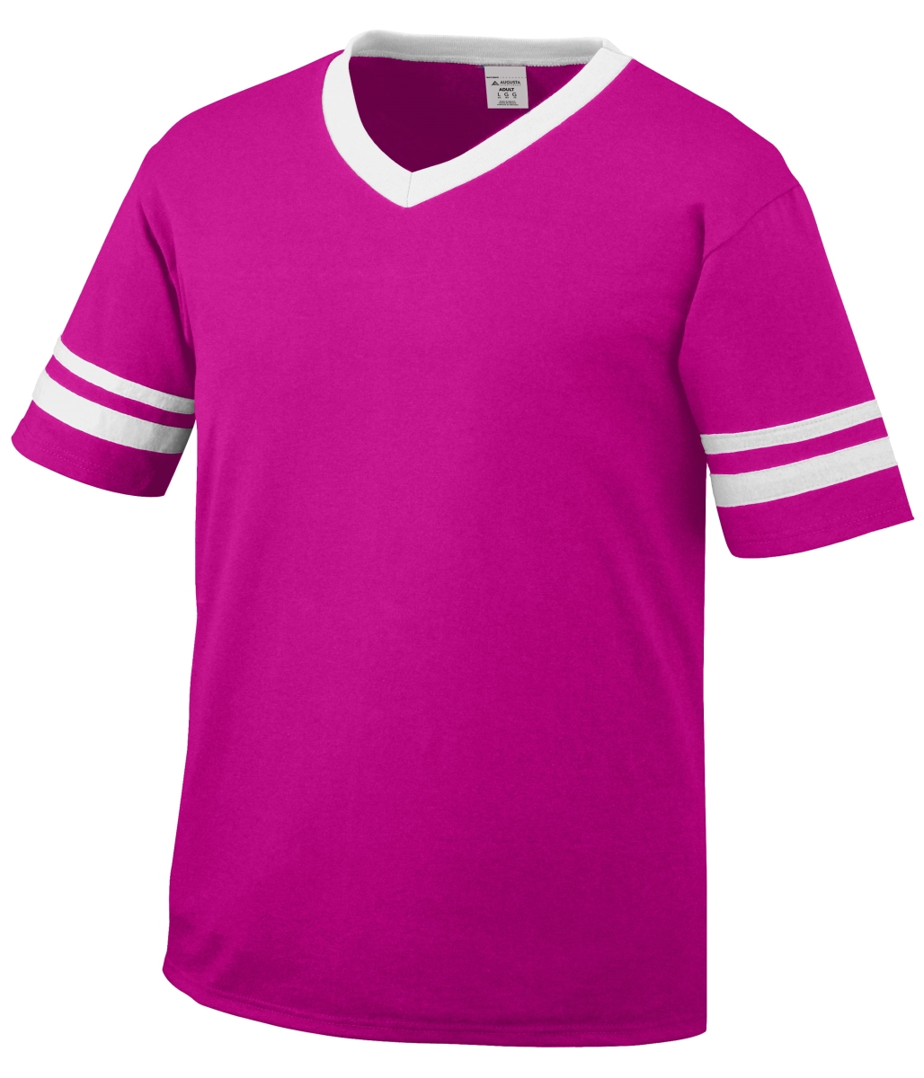 360.468.XL Sleeve Stripe Jersey, Power Pink & White - Extra Large