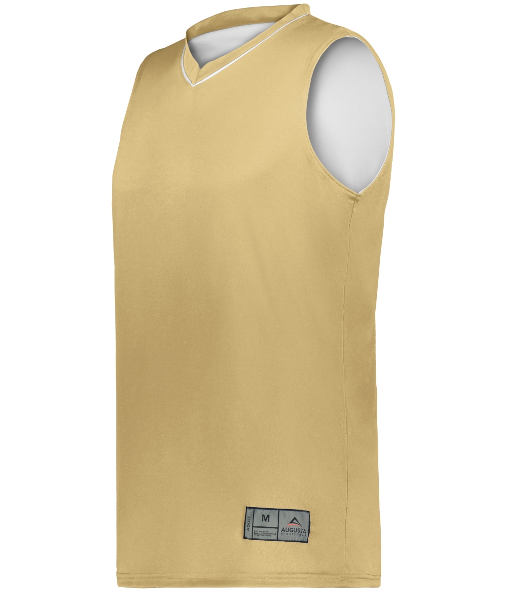 152.250.S Reversible Two-Color Jersey, Vegas Gold & White - Small