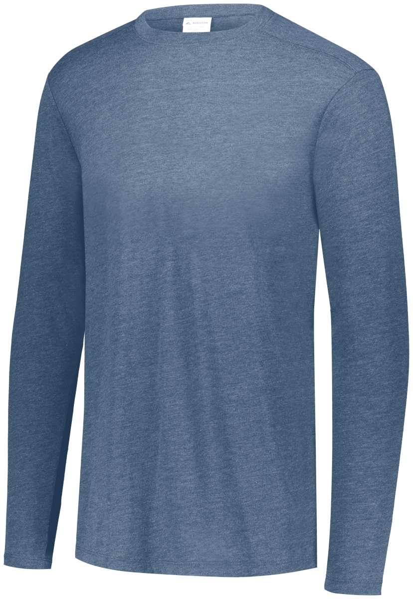 3075.72N.3XL Tri-Blend Long Sleeve T-Shirt, Storm Heather - 3XL