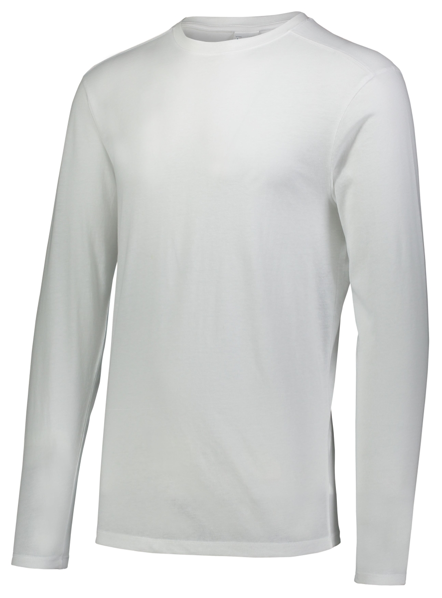 3075.005.4XL Tri-Blend Long Sleeve T-Shirt, White - 4XL