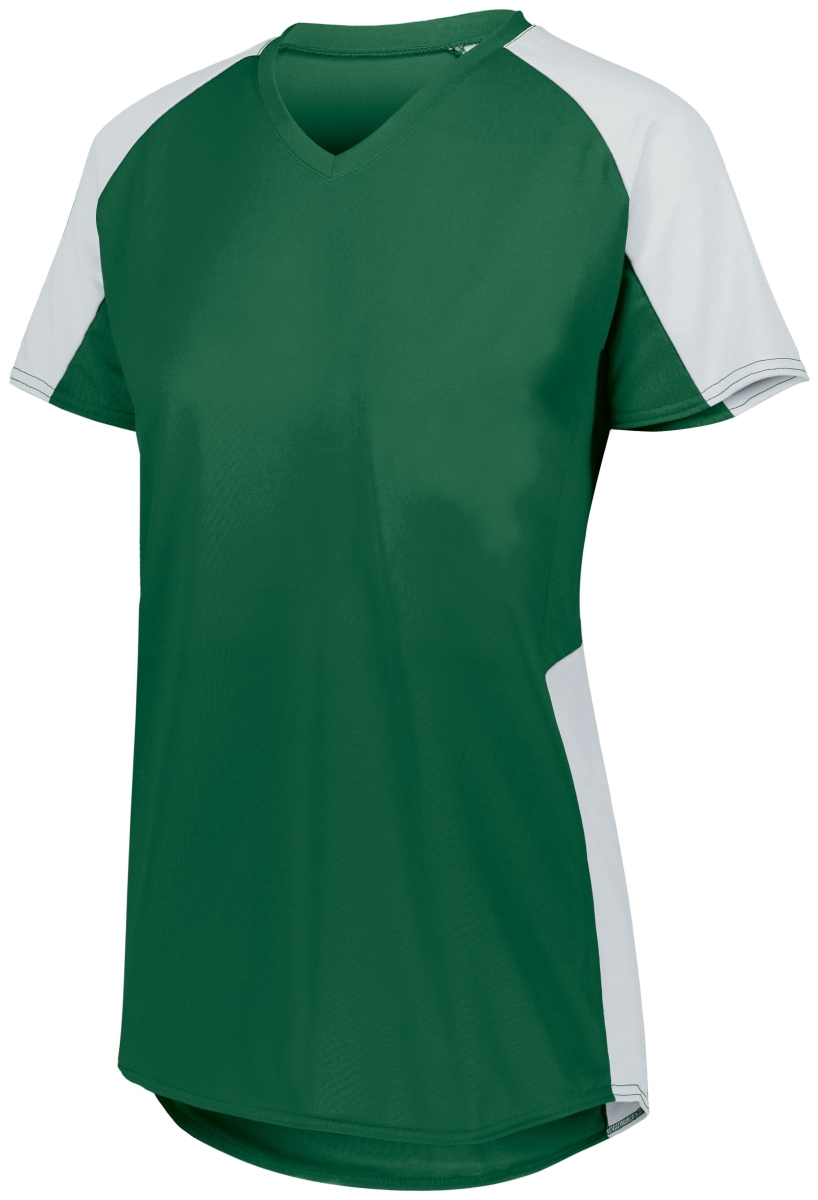 1522.438.S Ladies Cutter Jersey, Dark Green & White - Small