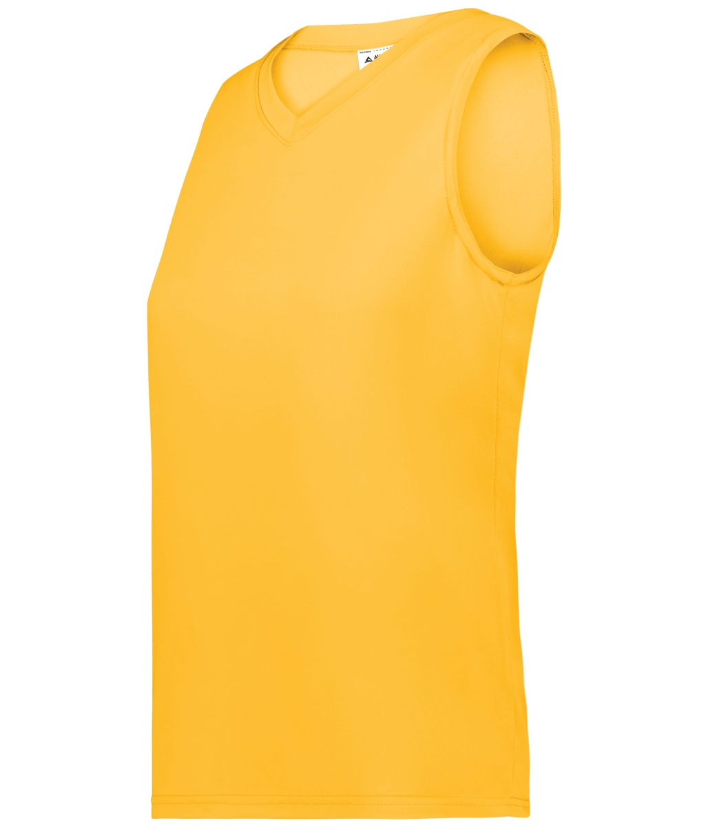 4794.025.M Ladies Attain Wicking Sleeveless Jersey, Gold - Medium