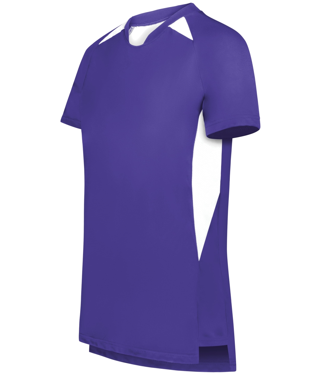 322992.450.L Ladies Hawk Evolution Soccer Jersey, Purple & White - Large
